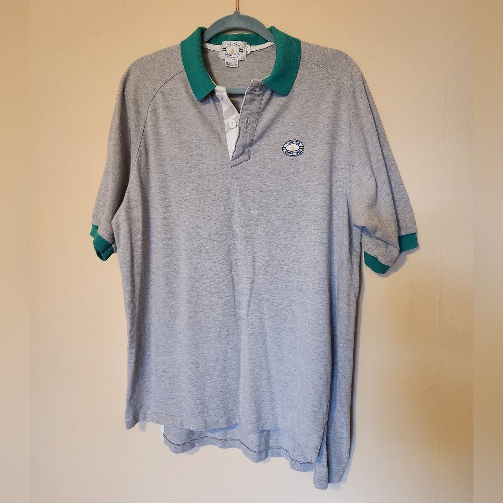 Vintage Nautica Gray Polo with Green Trim
